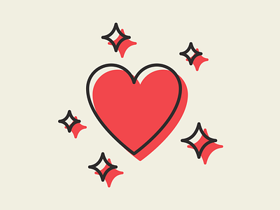Heart Icon heart icon iconographic iconography illustration line art love sparkle vector vector art