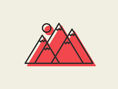 Mountain Icon Illustration adventure digital illustration explore hiking icon iconography illustration line art mountain mountains nature outdoors vector vector art