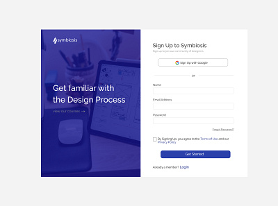 Sign Up Page signup uidesign