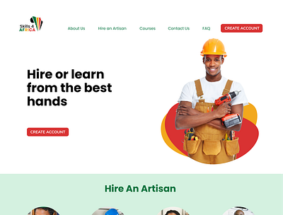 SKILLS4AFRICA HERO SECTION hero image homepage web app