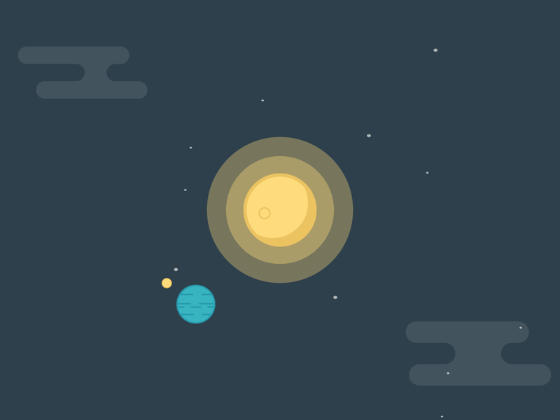 Dribble Invite illustration invite solarsystem