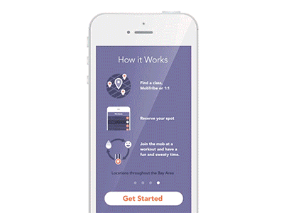 fitmob - New User Experience animated bumper detail fitmob gif intro ios video workout