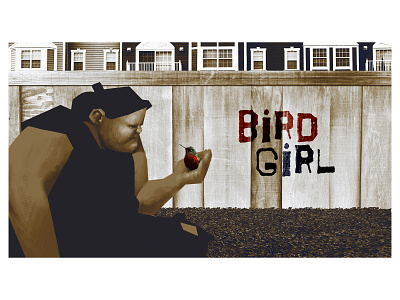 Bird Girl digital illustration photoshop styleframe