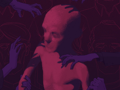 The Martian digital illustration monster photoshop portrait