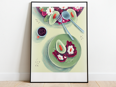 Still here still life poster illustration