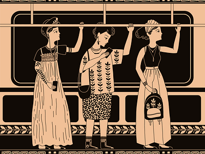 Greek metro illustration