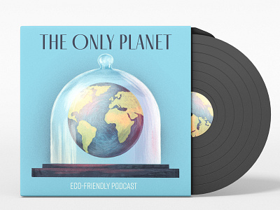 Podcast Cover - the Only Planet adobe photoshop album cover design digital illustration eco friendly ecology graphic design illustration podcast cover