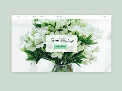 flowershop website ui design floral flowershop green nature uidesign webdesign