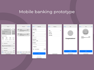 Mobile banking app layout prototype app app design beginner design designer figma mobile mobile app mobile bank ui ux