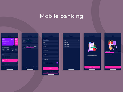 Mobile banking UI design app app design beginner design designer figma mobile mobile app mobile bank ui ux