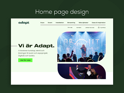 Event agancy home page design