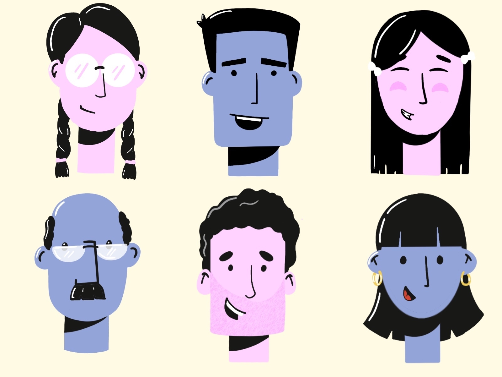 Faces :) by Al Barry on Dribbble