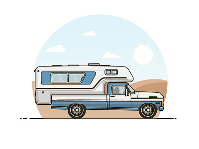 Camper Van camper desert holiday pick up truck truck vacation van
