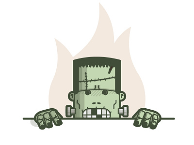 Run Frank, Run bolts climb fire frankenstein frankensteins monster