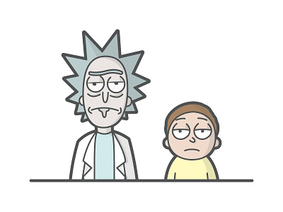 Rick and Morty... New Medium Article article beginning black white colour illustration medium rick and morty starting out