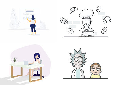 2018... Some big learnings baker design form illustration illustrator rickandmorty ui vector wfh