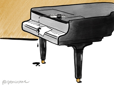 Lone piano digital digitalpaint illustration procreate