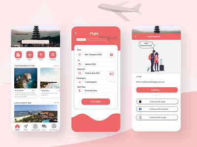 Travel app UI Design