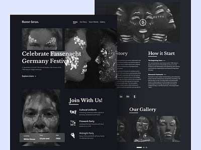 Ramekeun Festival - Monochrome Landing Page