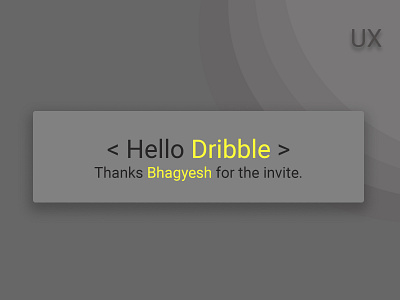 Hello Dribbble app ux web