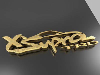 XSUPRA 3D GOLDEN SHOT 3d branding graphic design logo supra logo