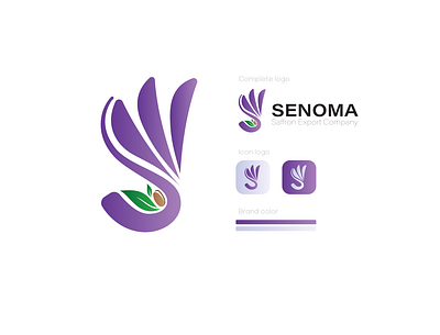 SENOMA saffron company branding brand branding company branding company logo design flower logo graphic design logo logo designer logodesign s logo saffron logo