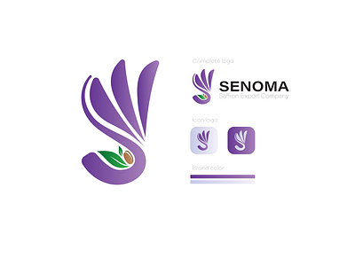 SENOMA saffron company branding