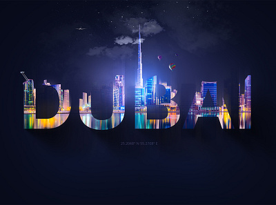 Digital Art - Dubai Wallpaper burj khalifa digitalart dubai masking photoshop skyscraper typography
