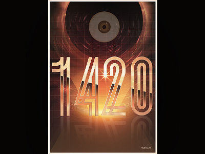 "Retrofuturistic" Poster chrome cyberpunk futuristic lights poster retro scifi space