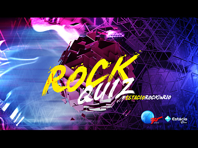 "Rock Quiz" - Banner banner brush colors festival guitar guitarra music photoshop render rock university