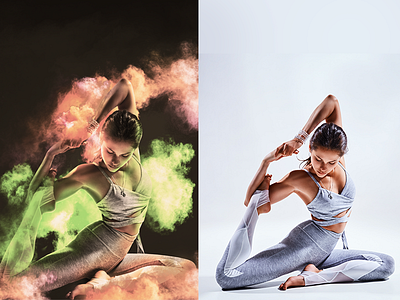 Advertising - YOGA colors design digital painting gym image retouching light photoshop poster print workout yoga