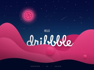 Hello Dribbble! design dribbble first shot hello dribbble thank you typography
