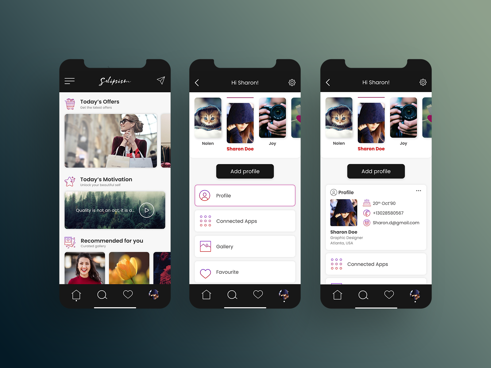 Multi profile engagement concept by Sudarshana Majumdar on Dribbble