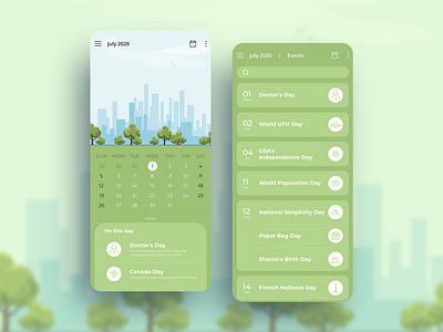 Calendar App Design