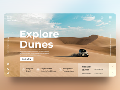 Discover the Magic of Adventure! adobe xd adventure concept creative design desert dribbble travel ui uidesign uiux web design