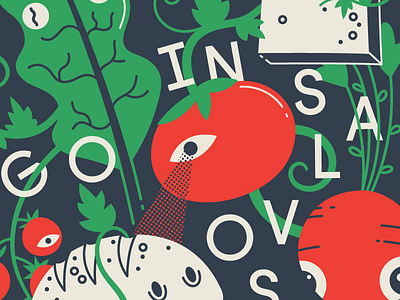 Goinsalvos bread poster radish tomato vegetables