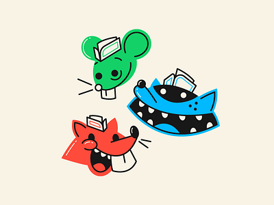 Jerks animals heads jerks mouse raccoon soda soda can squirrel stickers