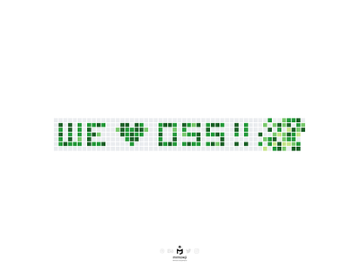 "We Love OSS" Typography