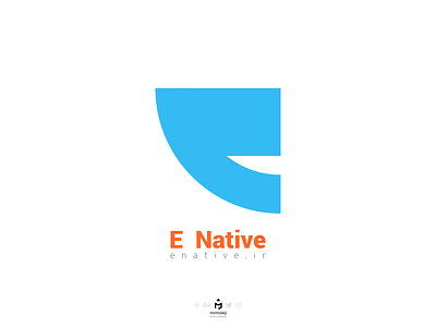 E Native Logo branding e logo eletter elogo english face head language learning logo minimal minimalism minimalist native negativespace smile speaking talk talking typography