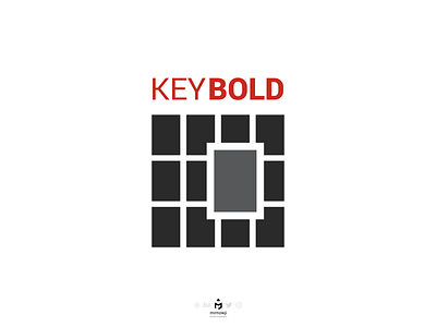 KeyBold Logo android app application brand branding flat grid icon inkscape key keyboard keys logo minimal minimalism minimalist simple vector