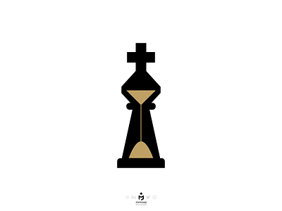 Chess Clock Logo black brand chess chessclock chesspiece clock cross hour hourglass inkscape inspiration king logo minimal minimalism minimalist minimalistic piece sand vector