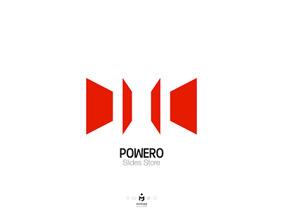 Powero Slides Store Logo brand branding concept logo logo design logodesign logoinspiration logos minimal minimalism minimalist minimalistic store