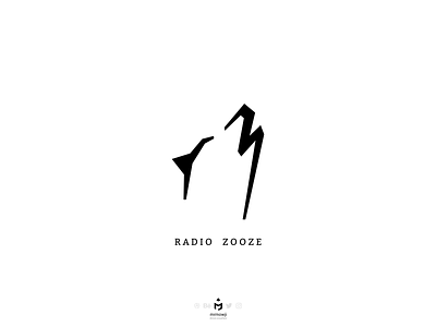 Radio Zooze Logo animallogo animalslogo concept howlinglogo logo logodesign logodesigner logos logotype minimal minimalism minimalist minimalistic minimallogo podcastlogo rzlogo typography wolflogo