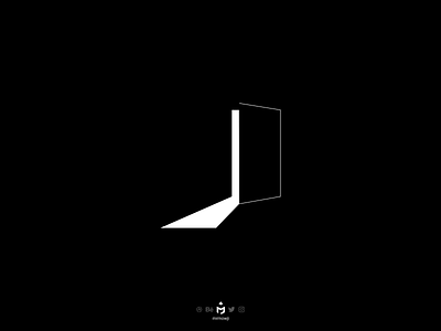 تایپوگرافی در (Door Persian Typography) concept dark door illustration inkscape light minimal minimalism minimalist typography vector