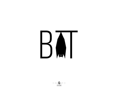 Bat Typography animal animals bat concept english flat hanging inkscape meaning minimal minimalism minimalist simple typography typography design vector word words