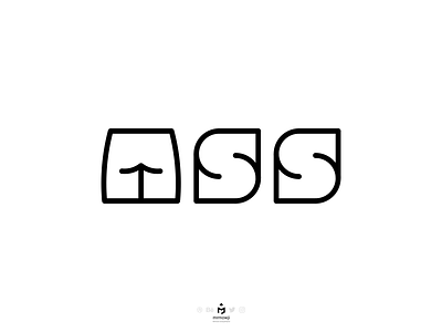 Ass Typography arrow ass body concept english human inkscape jeans meaning minimal minimalism minimalist pointing typography typography design vector word words