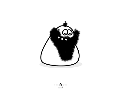 Beardy Lazy Character Design beard beardy character chubby comic design eyes fat hair illustration inkscape lazy smile smiling teeth