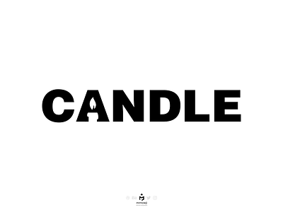 Candle Typography candle candles concept english fire flame inkscape light meaning minimal minimalism minimalist negativespace simple typography vector word words