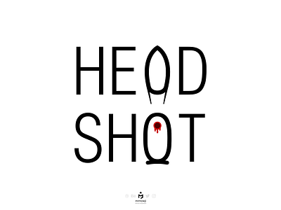 Headshot Typography blood bullet concept english head headshot inkscape meaning minimal minimalism minimalist shooting shot typography vector word words