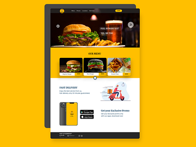 Burger Fast & Foodrious burger fast food landing page restaurant website uidesign web design website